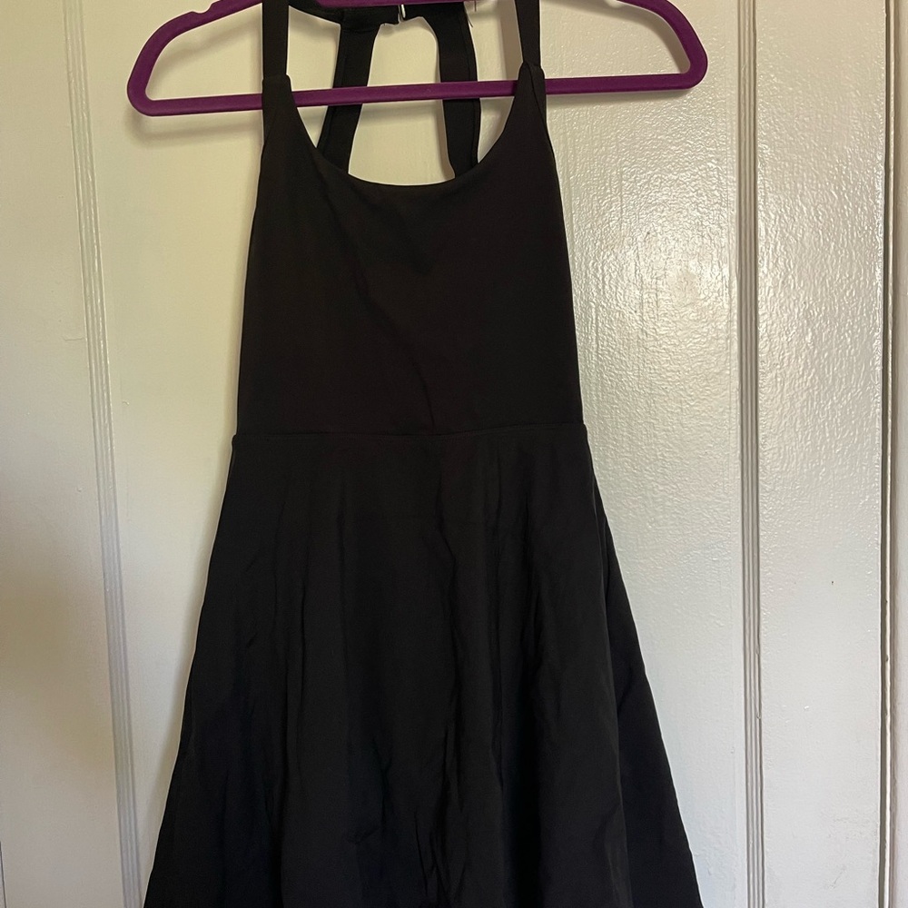 Elegant Black Halter Dress